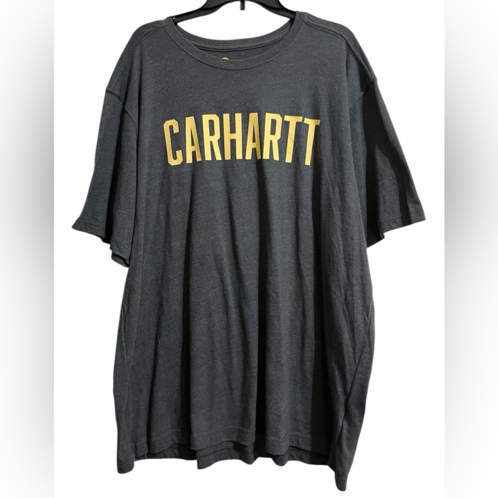 Carhartt Men's Gray Short Sleeve Tee Shirt Relaxed Fit Workwear 2XL